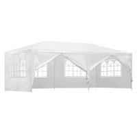 Instahut 3x6m Outdoor Marquee Gazebo - Wedding Party Tent with 6 Removable Panels, UV-Resistant, Waterproof Canopy