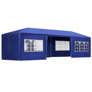 Instahut 3x9m Blue Gazebo Marquee Tent: Waterproof, UV-Resistant, 8 Panels, Steel Frame, Ideal for Weddings & Events