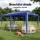 Instahut 3x6m Blue Wedding Gazebo Marquee Tent Powder Coated Steel Frame UV Water Resistant Canopy Outdoor Event