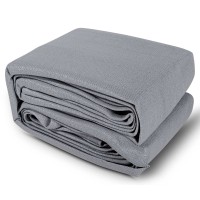 Instahut 3x3m Square Shade Sail - 280GSM Grey UV Block 98%, Weatherproof, Breathable, Durable Stainless Steel Buckles