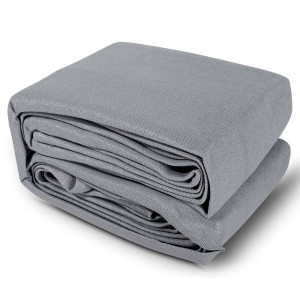 Instahut 3x3m Square Shade Sail - 280GSM Grey UV Block 98%, Weatherproof, Breathable, Durable Stainless Steel Buckles