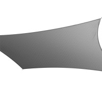 Instahut 3x4m Rectangle Shade Sail Canopy - 280gsm UV-Resistant Polyethylene, Weatherproof, Easy Setup, Grey