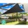 Instahut 5x5x5m Triangle Shade Sail, 280GSM Black, UV 98% Blockage, Weatherproof, Stainless Steel Buckles, 1