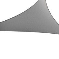 Instahut Triangle Shade Sail Canopy - 280gsm, 5x5x7.1m, UV-Resistant, Weatherproof, Stainless Steel Buckles, Grey