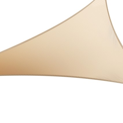 Instahut Triangle Shade Sail 6.1x6.1x6.1M Sand Beige, UV Block, Commercial Grade Cloth, Weather Resistant Canopy