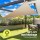 Instahut Triangle Shade Sail 6.1x6.1x6.1M Sand Beige, UV Block, Commercial Grade Cloth, Weather Resistant Canopy