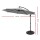 Instahut 3m Grey Cantilever Umbrella w/Base, UV50+ Polyester Canopy, Steel Frame, Water-Resistant, For Garden/Beach