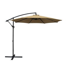 Instahut 3m Cantilever Outdoor Umbrella, Beige, UV50+ Water-Resistant Polyester, Steel Frame, for Beach & Garden Instahut 3m Cantilever Outdoor Umbrella, Beige, UV50+ Water-Resistant Polyester, Steel Frame, for Beach & Garden