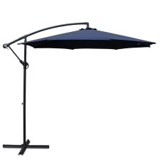 Instahut 3m Outdoor Cantilever Umbrella - UV50+ Navy Canopy, Water-Resistant Polyester, Steel Frame, Patio & Beach Use Instahut 3m Outdoor Cantilever Umbrella - UV50+ Navy Canopy, Water-Resistant Polyester, Steel Frame, Patio & Beach Use