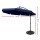 Instahut 3m Navy Cantilever Outdoor Umbrella with Base, UV50+ Protection, Water-Resistant Polyester Canopy