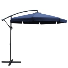 Instahut 3m Cantilever Outdoor Umbrella - Navy, UV50+ Polyester Canopy, Durable Steel Frame, Ideal for Patio & Beach Instahut 3m Cantilever Outdoor Umbrella - Navy, UV50+ Polyester Canopy, Durable Steel Frame, Ideal for Patio & Beach