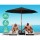 Instahut 3m Outdoor Umbrella Black, Wooden Pole, UV50+ Water-Resistant Beach Garden Patio Sun Shade Canopy
