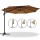 Instahut 3m Cantilever Outdoor Umbrella with 360° Tilt, UV50+ Beige Canopy, Durable Steel Frame, Water-Resistant Fabric