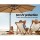 Instahut 3m Cantilever Outdoor Umbrella with 360° Tilt, UV50+ Beige Canopy, Durable Steel Frame, Water-Resistant Fabric