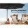 Instahut 3m Cantilever Outdoor Umbrella, 360° Tilt, UV50+ Black Polyester Canopy, Steel Frame, Beach-to-Backyard Use