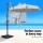 Instahut 3m Cantilever Outdoor Umbrella - 360° Tilt, UV50+ Grey Canopy, Aluminium Frame, Beach-to-Backyard Versatility