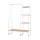 Artiss 150cm Wardrobe Clothes Rack & Airer | Sturdy Powder-Coated Metal, Anti-Slip Design, Eco-Friendly MDF Shelves