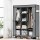 Artiss Large Portable Clothes Closet Wardrobe, Metal Frame, Non-Woven Fabric, Grey, 124x42x173 cm, DIY Assembly