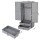 Artiss Large Portable Clothes Closet Wardrobe Grey Magnetic Door Powder Coated Metal Frame 1 Rod 2 Drawers