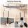 Artiss Large Portable Clothes Closet Wardrobe Grey Magnetic Door Powder Coated Metal Frame 1 Rod 2 Drawers