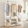 Artiss Large Portable Clothes Closet Wardrobe White with 3 Hanging Rods 9 Shelves Breathable Non-Woven Cover 130x36x171m
