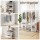 Artiss Large Portable Clothes Closet Wardrobe White with 3 Hanging Rods 9 Shelves Breathable Non-Woven Cover 130x36x171m