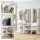Artiss Large Portable Clothes Closet Wardrobe White with 3 Hanging Rods 9 Shelves Breathable Non-Woven Cover 130x36x171m