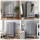 Artiss Large Grey Portable Clothes Wardrobe 90x45x170cm with 3 Drawers Tiebacks Breathable Cover Sturdy Frame
