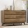 Artiss Chest of Drawers, High-Density Particle Board, 120x40x75cm, Walnut, Contemporary Design, 6 Spacious Drawers