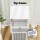 Artiss White Rattan Laundry Hamper Cabinet - Bathroom Storage with Tilt-Out Door, Drawer & Removable Basket, 40x41x90cm