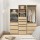 Artiss Pine Wardrobe Organiser: 3 Drawers, Metal Hanging Rail, 15mm Particle Board, Compact 60x48x185cm Design