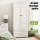 Artiss White Wardrobe Clothes Closet Storage Organiser - 2 Drawers, 2 Magnetic Doors, 76x50x181cm, Easy Assembly
