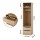 Artiss Pine Wardrobe Closet 185cm Tall Slim 50.5cm Wide with 2 Drawers 1 Shelf Metal Hanging Rod Anti Tip
