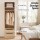 Artiss Pine Wardrobe Closet 185cm Tall Slim 50.5cm Wide with 2 Drawers 1 Shelf Metal Hanging Rod Anti Tip