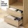Artiss Pine Wardrobe Closet 185cm Tall Slim 50.5cm Wide with 2 Drawers 1 Shelf Metal Hanging Rod Anti Tip