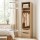 Artiss Pine Wardrobe Closet 185cm Tall Slim 50.5cm Wide with 2 Drawers 1 Shelf Metal Hanging Rod Anti Tip