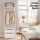 Artiss White Slim Wardrobe 2 Drawers with Hanging Rod 50.5 x 40 x 185cm Space Saving Storage Solution