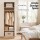 Artiss Pine Wardrobe Closet 185cm Slim Clothes Storage with Metal Hanging Rod Two Open Shelves Melamine