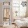 Artiss White Wardrobe Closet 185cm Tall Slim 50.5cm Wide with 2 Open Shelves and Metal Hanging Rod Durable Melamine