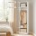 Artiss White Wardrobe Closet 185cm Tall Slim 50.5cm Wide with 2 Open Shelves and Metal Hanging Rod Durable Melamine