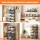 Artiss 5 Tier Stackable Closet Organiser Hanging Shelves with Wire Storage Bins Modular Iron 40x30x110cm