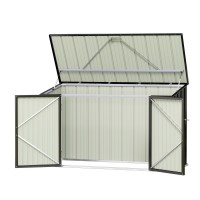 Giantz Galvanised Steel Garden Shed 2.22x0.91M: Durable, Corrosion-Resistant Bike Storage with Lockable Double Doors