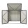 Giantz Outdoor Lockable Galvanised Steel Wheelie Bin Storage Shed for 2x240L Bins 158x101x133cm (Grey)