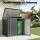 Giantz Outdoor Lockable Galvanised Steel Wheelie Bin Storage Shed for 2x240L Bins 158x101x133cm (Grey)