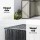 Giantz Outdoor Lockable Galvanised Steel Wheelie Bin Storage Shed for 2x240L Bins 158x101x133cm (Grey)