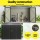 Giantz Metal Garden Shed 2.06x1.96M Outdoor Storage, Galvanised Steel, Lockable Double Doors, Weatherproof Black
