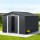 Giantz 3x3M Garden Shed Outdoor Storage Workshop, Galvanised Steel, Double Sliding Doors, Lock, Air Vents, Grey