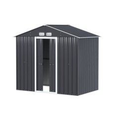 Giantz Garden Shed Outdoor Storage 2.15x1.3M, Galvanised Steel, Sliding Doors, Vents, Lock, Weatherproof, Grey Giantz Garden Shed Outdoor Storage 2.15x1.3M, Galvanised Steel, Sliding Doors, Vents, Lock, Weatherproof, Grey