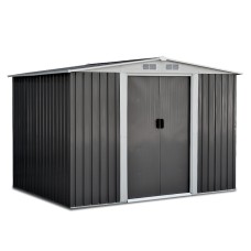 Giantz 2.58x2.07M Metal Garden Shed - Galvanised Steel, Sliding Doors, Weatherproof, Ventilated Outdoor Storage