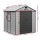 Giantz Garden Shed 2.15x2.14M Outdoor Storage, Steel Reinforced Polypropylene, Lockable, Vents, Grey/Black